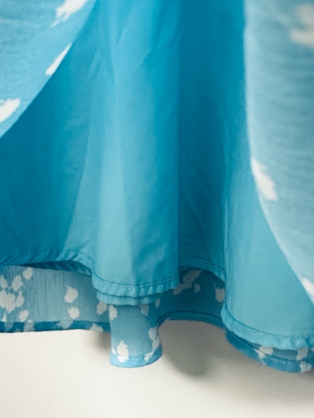 Dokotoo Summer Smocked Long Sleeve Baby Blue V Neck Fully Lined Blouse 2XL EUC! - Picture 8 of 8